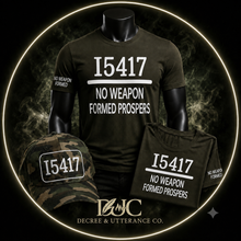 Load image into Gallery viewer, Short Sleeve T-Shirt Dark Brown (I5417) No Weapon Prospers