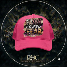 Load image into Gallery viewer, Pink Faith Over Fear Hat
