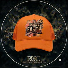 Load image into Gallery viewer, Orange Faith Hat
