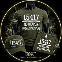 Load image into Gallery viewer, Short Sleeve T-Shirt Dark Brown (I5417) No Weapon Prospers
